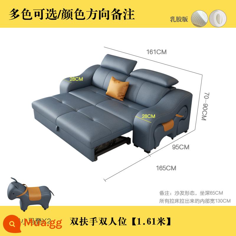 Công nghệ giường sofa vải có thể gập lại đa chức năng trường kỷ kép lưu trữ lớn và nhỏ loại căn hộ hiện đại kiểu lưới ngựa màu đỏ - Đường thẳng [1,6 mét] phiên bản cao su vải công nghệ nano