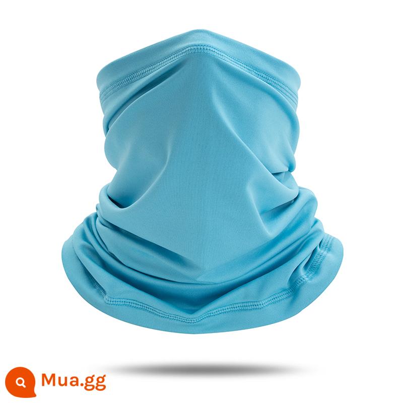 Mặt Nạ Chống Nắng Ice Silk Băng Đô Cài Tóc Turban Gọng Nam Cổ Bao Mùa Hè Cổ Khăn Choàng Cổ Thể Thao Ngoài Trời Đi Xe Đạp Mặt Khăn - Milk Ice Silk Style-Blue [Mua 1 tặng 1, tổng cộng 2 chiếc] Có thể thay đổi màu sắc