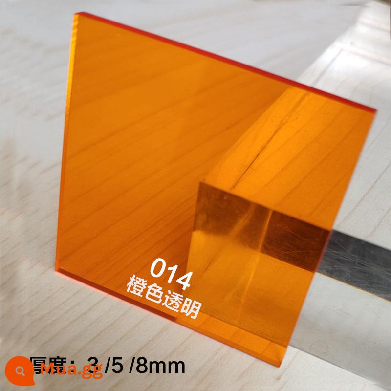 Màu acrylic trong suốt màu plexiglass tấm acrylic tùy chỉnh tấm nhựa màu đỏ vàng xanh xử lý tùy chỉnh - màu cam trong suốt