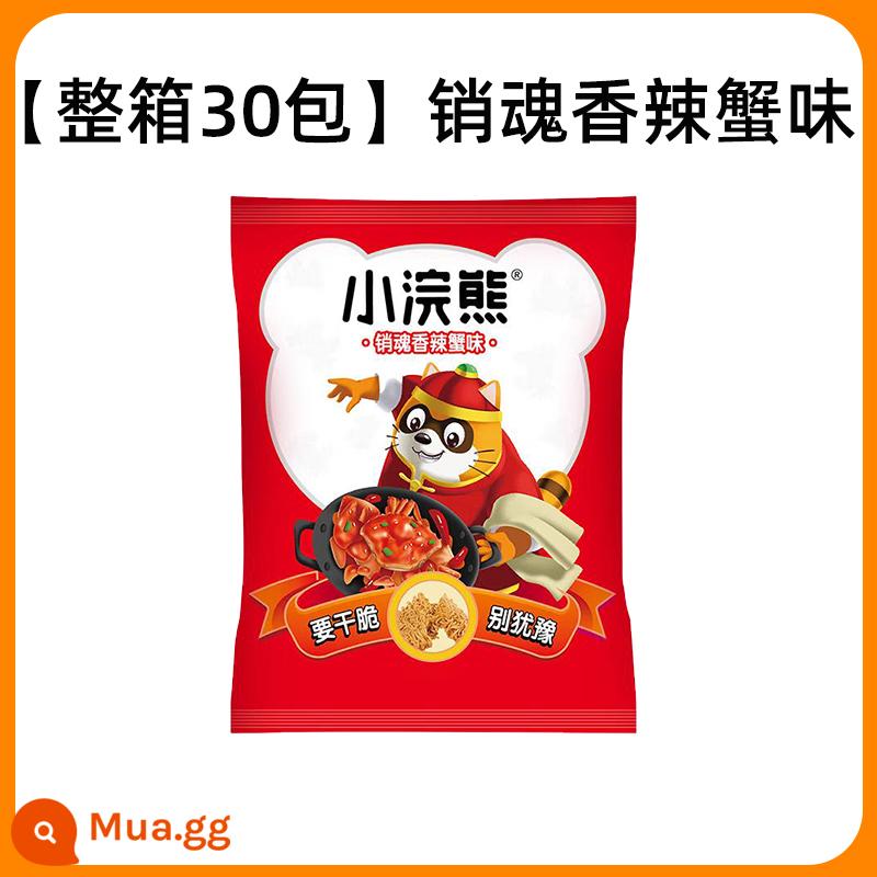 Xiaodangjia mì giòn đồng phục gấu trúc nhỏ ăn khô mì ăn liền hộp đầy đủ đồ ăn nhẹ giải trí thực phẩm đồ ăn nhẹ hàng đầu cửa hàng - [Hộp 30 Gói] Vị Cua Cay