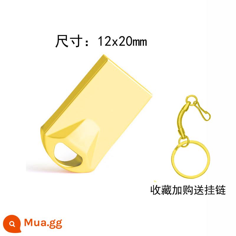 Kim Loại Vô Hình 128G Đèn LED 64/32/16/8G Mini Tivi USB Quà Tặng Tùy Chỉnh logo Âm Nhạc Xe Hơi - ⑥④G dây chuyền treo mini không vàng dành cho bộ sưu tập