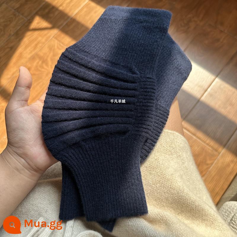 Consinee 100% cashmere bảo vệ khớp gối, sưởi ấm đôi chân lạnh già, kéo dài lớp bảo vệ dệt kim dày dặn cho nam nữ lạnh giá - Ẩn màu xanh lá cây