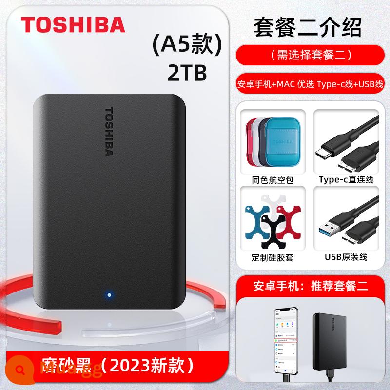 Ổ cứng di động toshiba 2t điện thoại new black a5 di động Apple mã hóa ổ cứng gắn ngoài cơ không thể rắn 1t 4t - Màu đen mờ 2T (mẫu mới A5 2023)