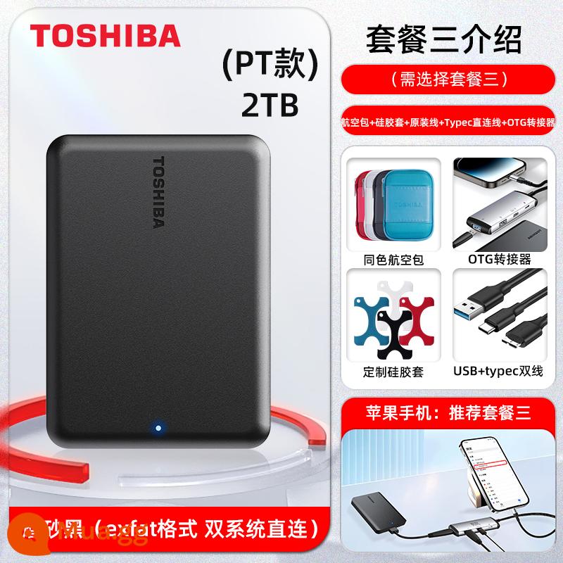 Ổ cứng di động toshiba 2t điện thoại new black a5 di động Apple mã hóa ổ cứng gắn ngoài cơ không thể rắn 1t 4t - Màu đen mờ 2T (PT 2023 new mac win hệ thống kép sử dụng trực tiếp)