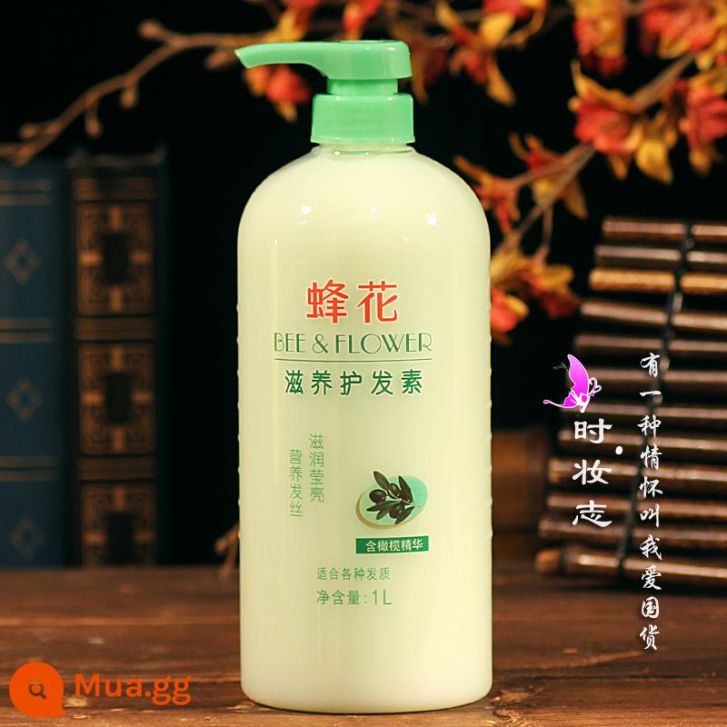 Dầu Xả Bee Flower 1L Protein Lúa Mì Chăm Sóc Mịn Màng Nướng Thuốc Mỡ Để Cải Thiện Hư Tổn Tóc Khô - 1 lít tinh chất ô liu