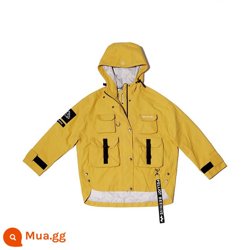 【Fengchao】Percy and Jacket Áo khoác gió chức năng ngoài trời dành cho nữ Áo khoác mùa xuân và mùa thu Quần áo bảo hộ lao động không thấm nước Bộ đồ leo núi gió cho nam - [Phong cách dành cho nữ] Dòng Ceylon Vàng/NeochaEDGE