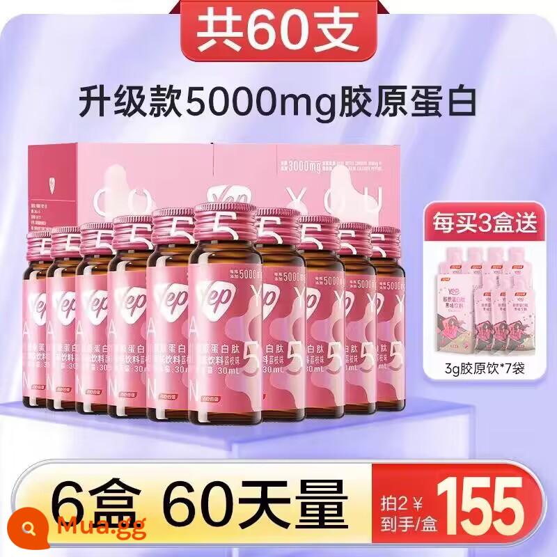 Tomson Beijian Bột nhỏ Chai collagen chất lỏng uống tinh chất chính hãng peptide peptide peptide đồ uống hàng đầu Trang web chính thức - Mẫu nâng cấp 5g*60 miếng [Collagen tùy chỉnh Petan của Pháp]