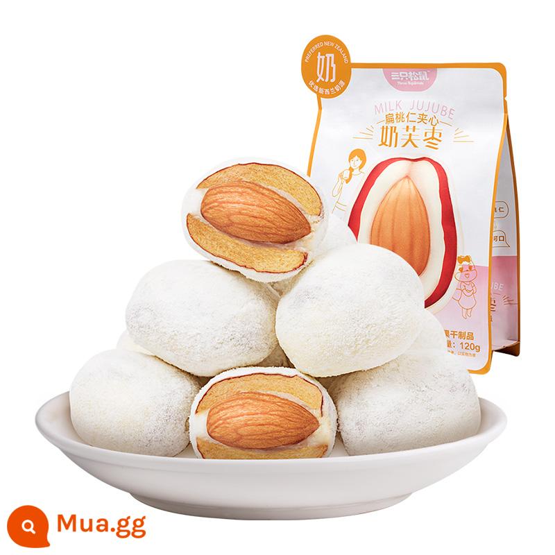 [Ba con sóc_Cây chà là xám Tân Cương 500g] Đồ ăn vặt Quả chà là đỏ dùng một lần Quả chà là đỏ Quả chà là khô Quả chà là giòn Quả chà là sữa - [Sữa chà là hạnh nhân 120gx2 túi] Người nổi tiếng trên Internet phong cách nóng bỏng