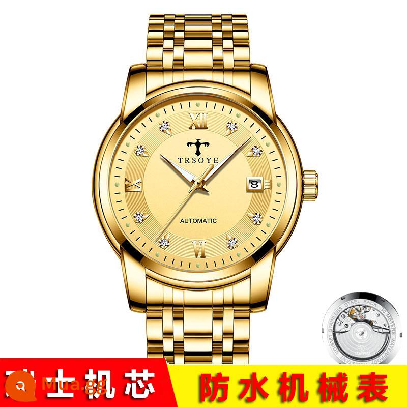 Đồng Hồ Chính Hãng Thụy Sĩ Đồng Hồ Cơ Tourbillon Nam Hoàn Toàn Tự Động Rỗng Chống Thấm Nước Top 10 Thương Hiệu Nổi Tiếng Trong Nước Đồng Hồ Nam Hợp Thời Trang - Dây thép mặt vàng toàn vàng-Máy Thụy Sĩ [Mua một tặng chín, bảo hành trọn đời]