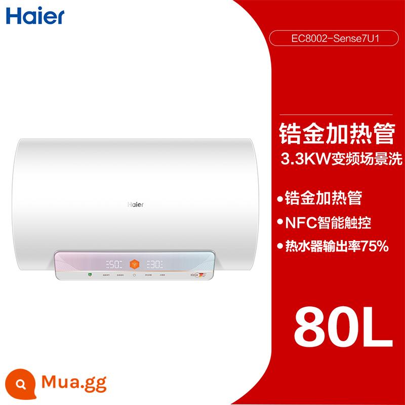 Máy nước nóng Haier điện gia dụng phòng thay đồ thông minh công suất lớn làm nóng nhanh làm đẹp da nước tắm bồn 60 lít Sense7 - tám mươi lít trắng