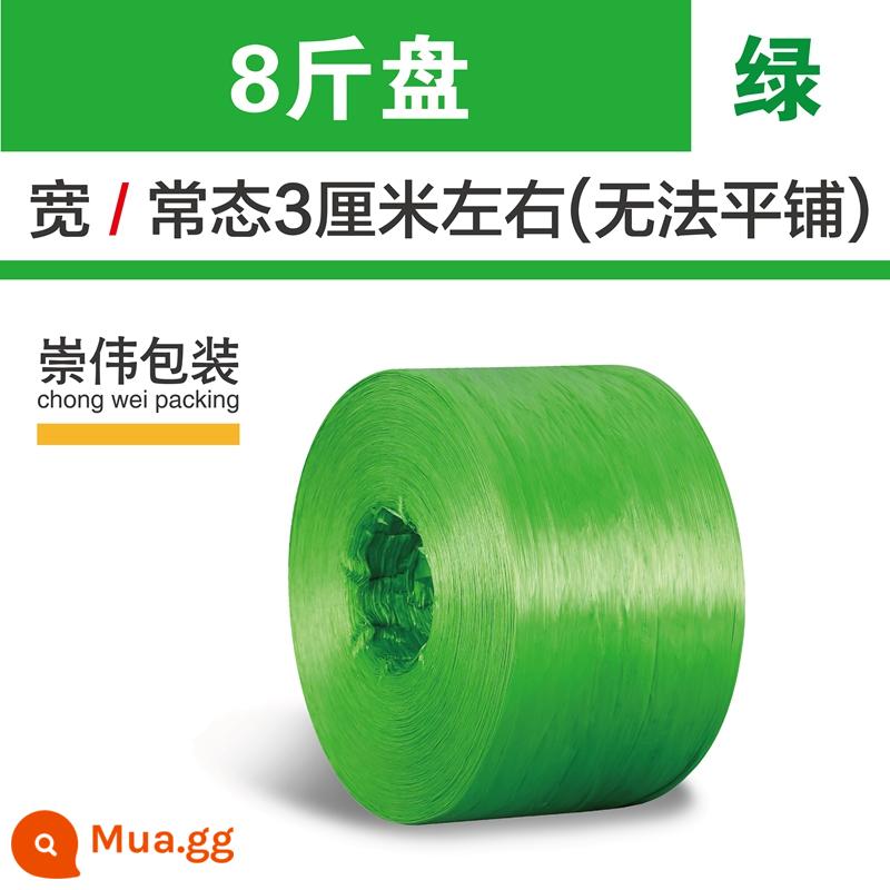 Nhựa nylon đóng gói dây đóng gói bao bì rau cà vạt túi trong suốt kèm dây bện dây xé dây chịu mài mòn - [Vật liệu ốp lát] Xanh 3cm (8 pound)