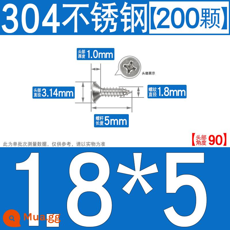 Thép không gỉ 304 vít tự tháo chéo vít đầu chìm vít gỗ mở rộng vít đầu phẳng 1M2M3M4M5M6 - M1.8*5[200 chiếc]