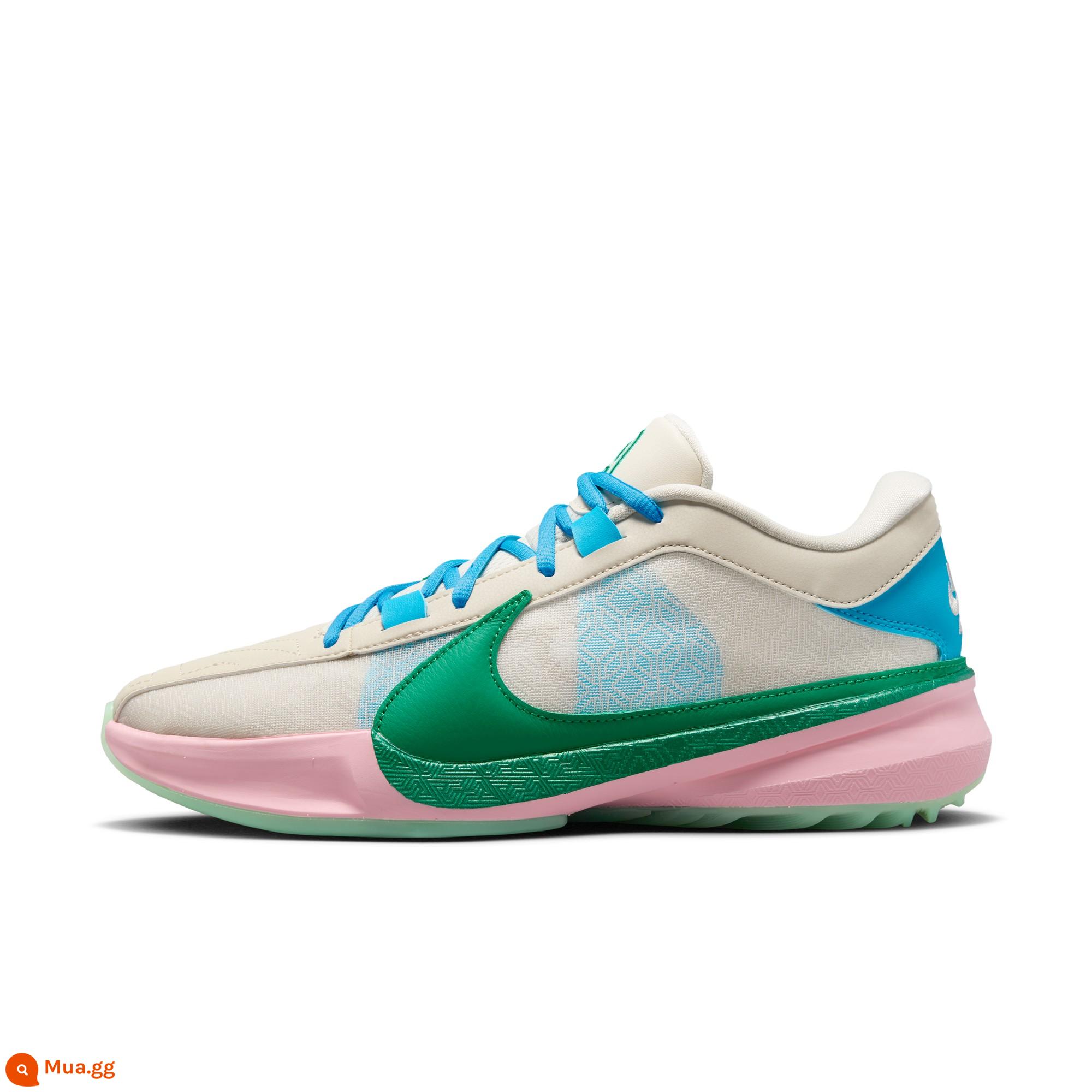 Nike Nike chính thức FREAK 5 Giày bóng rổ nam Nike Antetokounmpo thực tế mùa đông chống xoắn DX4996 - Màu nâu gụ nhạt/xanh ngọc lục bảo tăng/hồng nhạt vừa phải/xanh chớp/xanh malachite (DX4996-100)