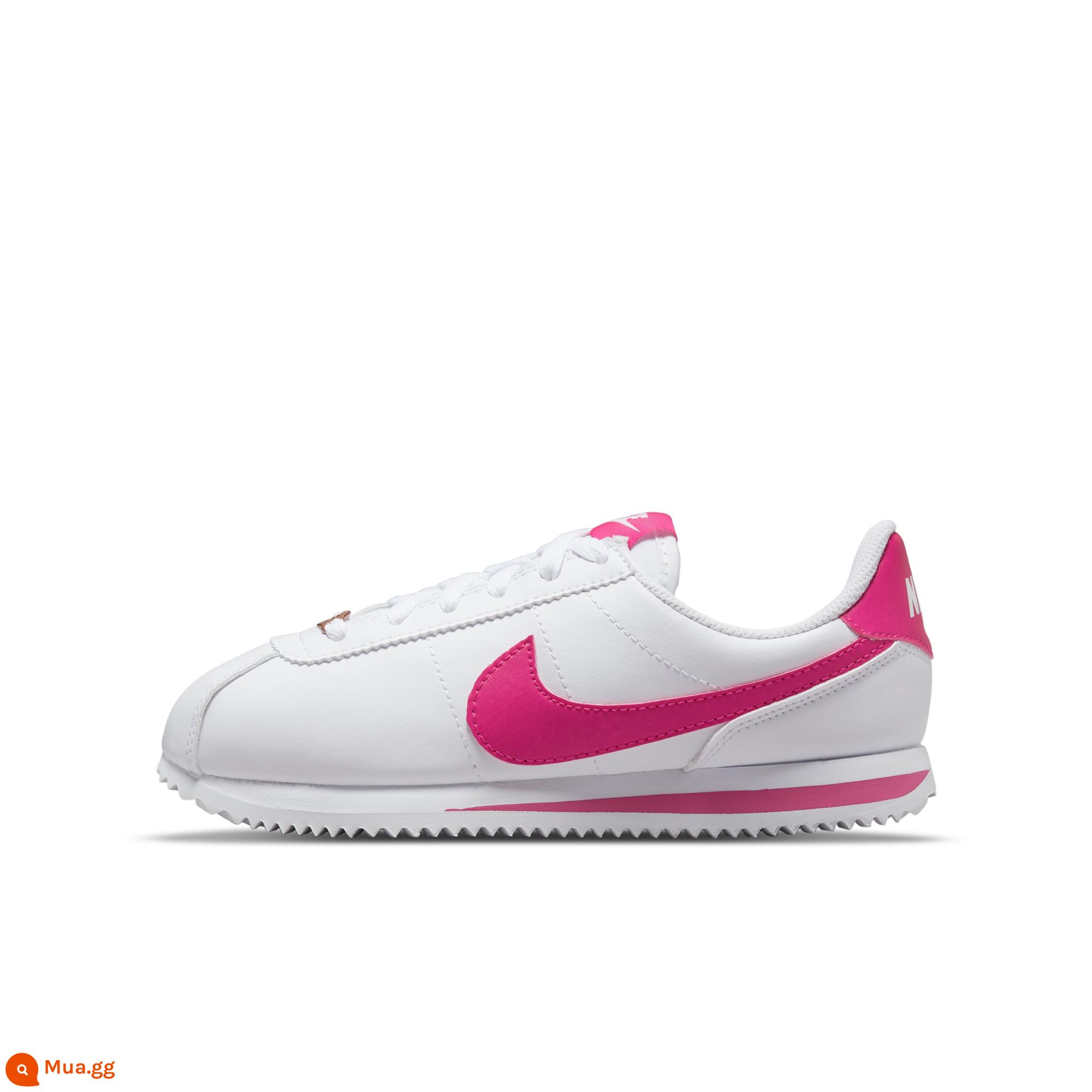 Giày Nike Nike chính thức cho bé trai CORTEZ giày thể thao trẻ em cỡ lớn màu trắng cổ điển giày mùa xuân đệm nhẹ 904764 - 109 trắng/hồng đậm