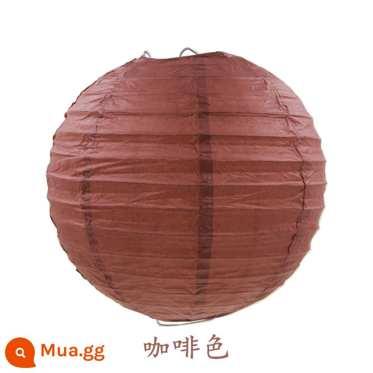 Đèn lồng đám cưới treo trang trí handmade tự làm gấp chao đèn Lễ hội mùa xuân Tết Trung thu Trang trí lễ hội đèn lồng Đèn lồng giấy màu Nhật Bản - Đèn lồng giấy nâu 20CM