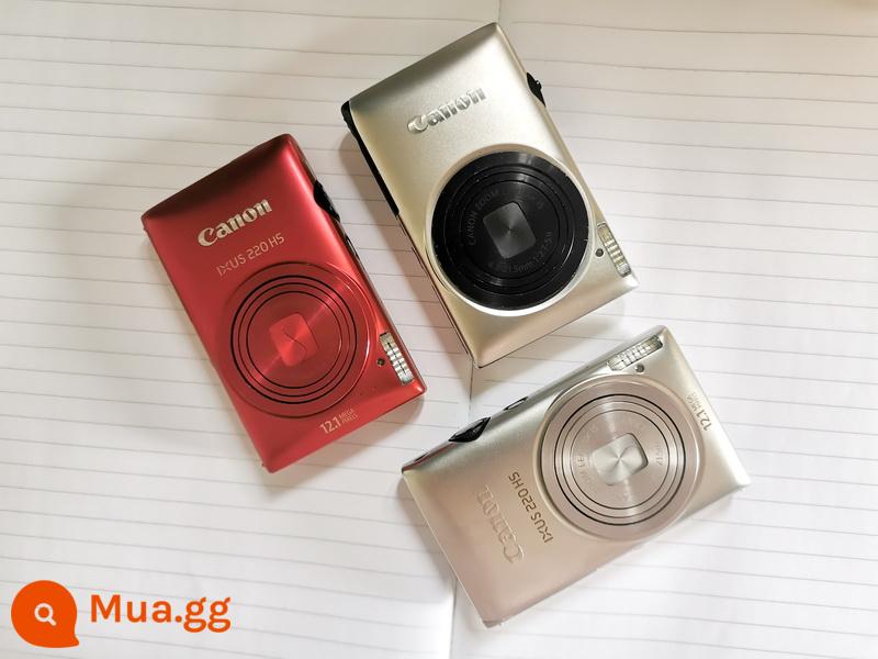 Canon/Canon IXUS 100 IS thẻ máy ảnh kỹ thuật số CCD máy ảnh retro chân dung lưới màu đỏ - IXUS 220HS*3 màu: đỏ, đen và bạc*12 triệu hình ảnh 5 lần Mới 90%