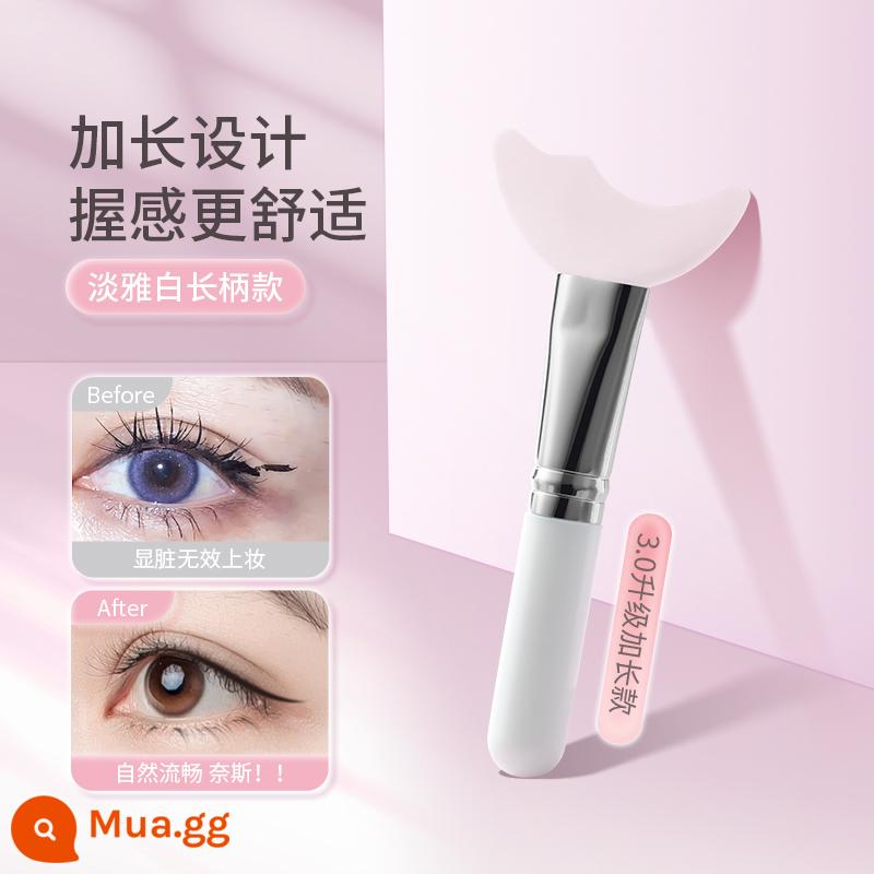 Bút kẻ mắt bút kẻ mắt mascara lưỡi liềm vách ngăn đa chức năng cho người mới tập trang điểm mắt hiện vật công cụ bóng mắt - Nâng cấp thế hệ thứ ba lên màu trắng thanh lịch [tay cầm tròn mở rộng]