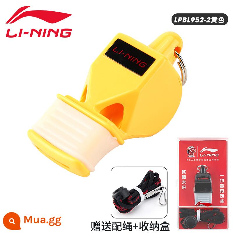 Li Ning còi thể thao giáo viên còi trọng tài bóng rổ đặc biệt siêu lớn siêu lớn còi cá heo huấn luyện viên bóng đá quân sự - Kiểu tiêu chuẩn màu vàng chanh [Dây buộc miễn phí + miếng bảo vệ miệng]