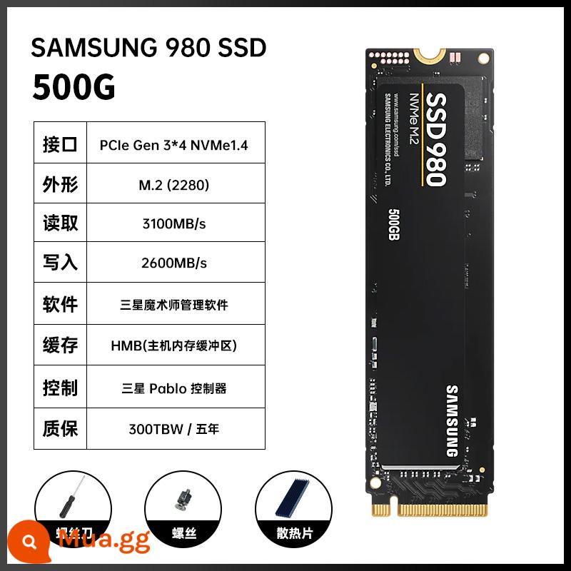 Samsung 980 500G notebook 970ssd máy tính để bàn m2 ổ cứng thể rắn 1 t ổ cứng thể rắn nvme2280 - Cấu hình tiêu chuẩn chính thức của Samsung 980 500G