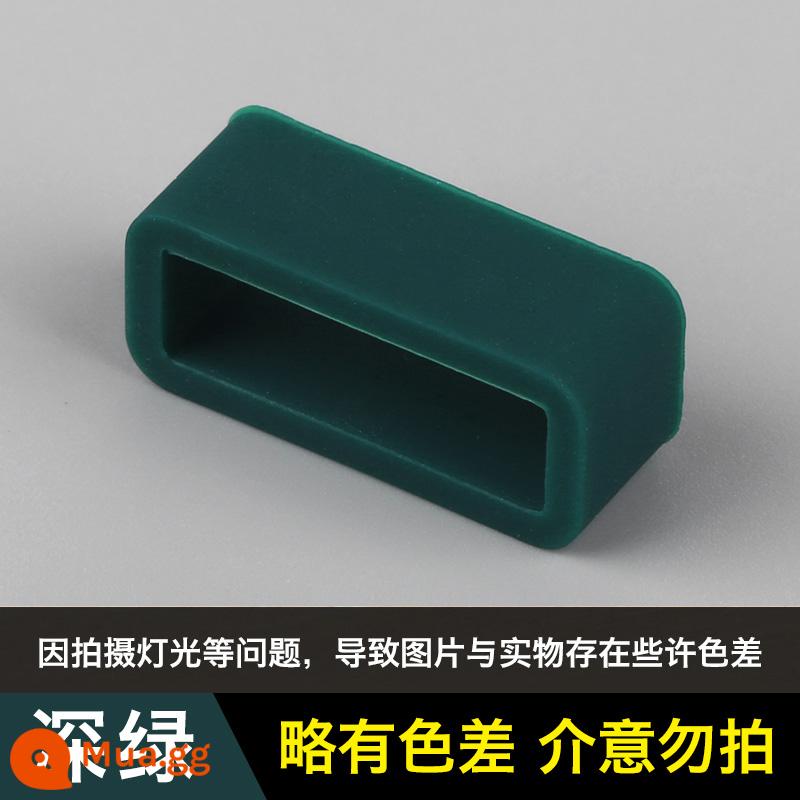 Phụ kiện khóa đồng hồ dây đeo đồng hồ silicone di chuyển vòng bezel cao su khóa dây đeo đồng hồ vòng dây đeo đồng hồ các bộ phận khóa - Màu xanh lá cây đậm