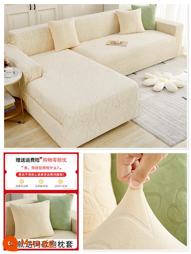 Ghế Sofa Đàn Hồi Tất Cả Bao Gồm 1 Giày Lười Ghế Sofa Đa Năng Mới Dày Chống Mèo Xước Vỏ Bảo Vệ - Carrot-Mibai mới [Thích hợp cho 99% ghế sofa]