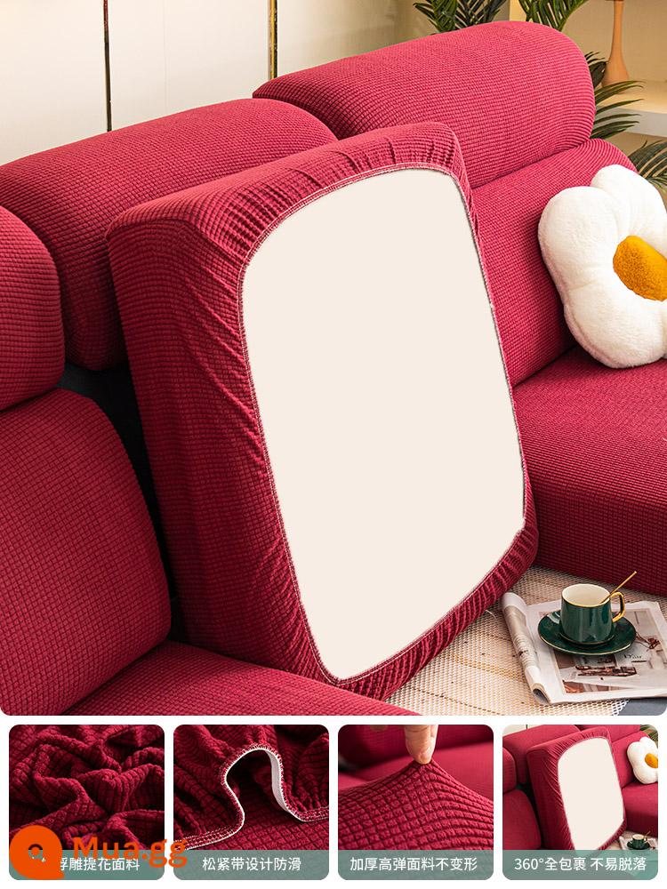 Bọc ghế sofa đa năng bao gồm tất cả bốn mùa phổ quát không cần đo tựa đầu tựa lưng bao đàn hồi đệm ghế bọc ghế sofa - Bình minh-đỏ tía