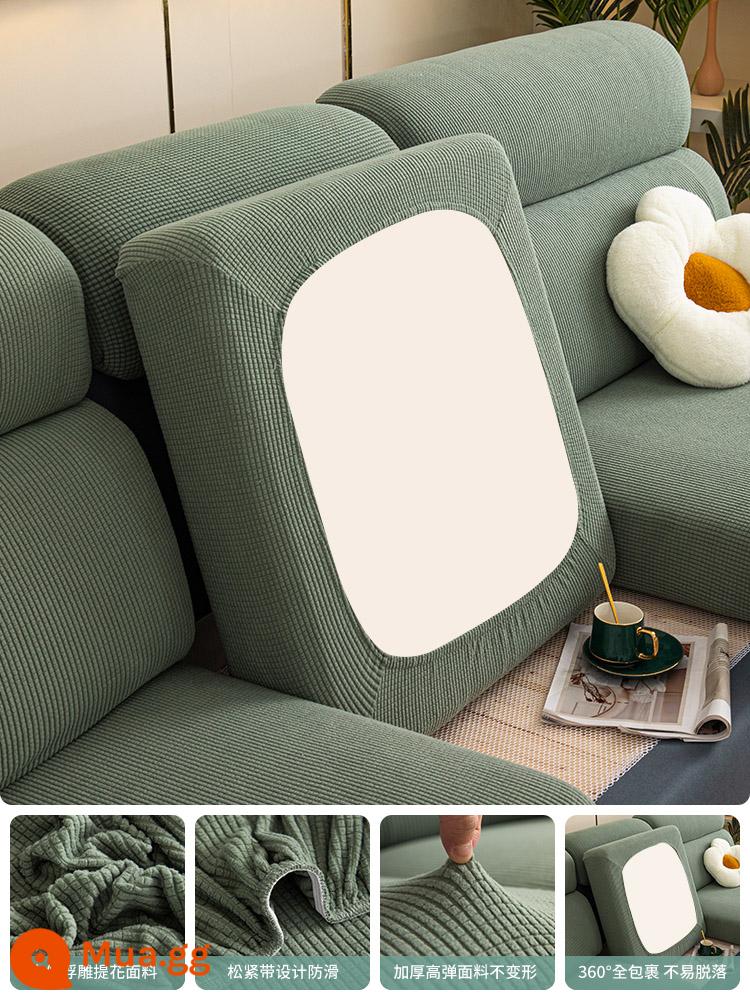 Bọc ghế sofa đa năng bao gồm tất cả bốn mùa phổ quát không cần đo tựa đầu tựa lưng bao đàn hồi đệm ghế bọc ghế sofa - Dawn-Cyan [không vón cục, không phai màu]