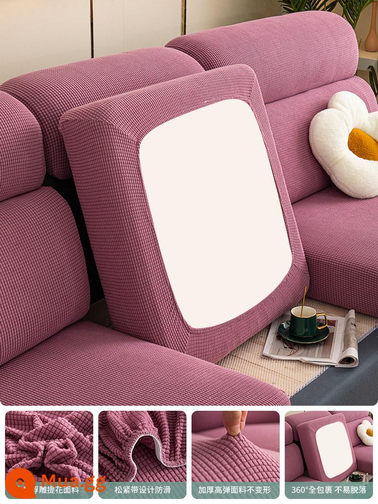 Bọc ghế sofa đa năng bao gồm tất cả bốn mùa phổ quát không cần đo tựa đầu tựa lưng bao đàn hồi đệm ghế bọc ghế sofa - Bình minh - tím nhạt