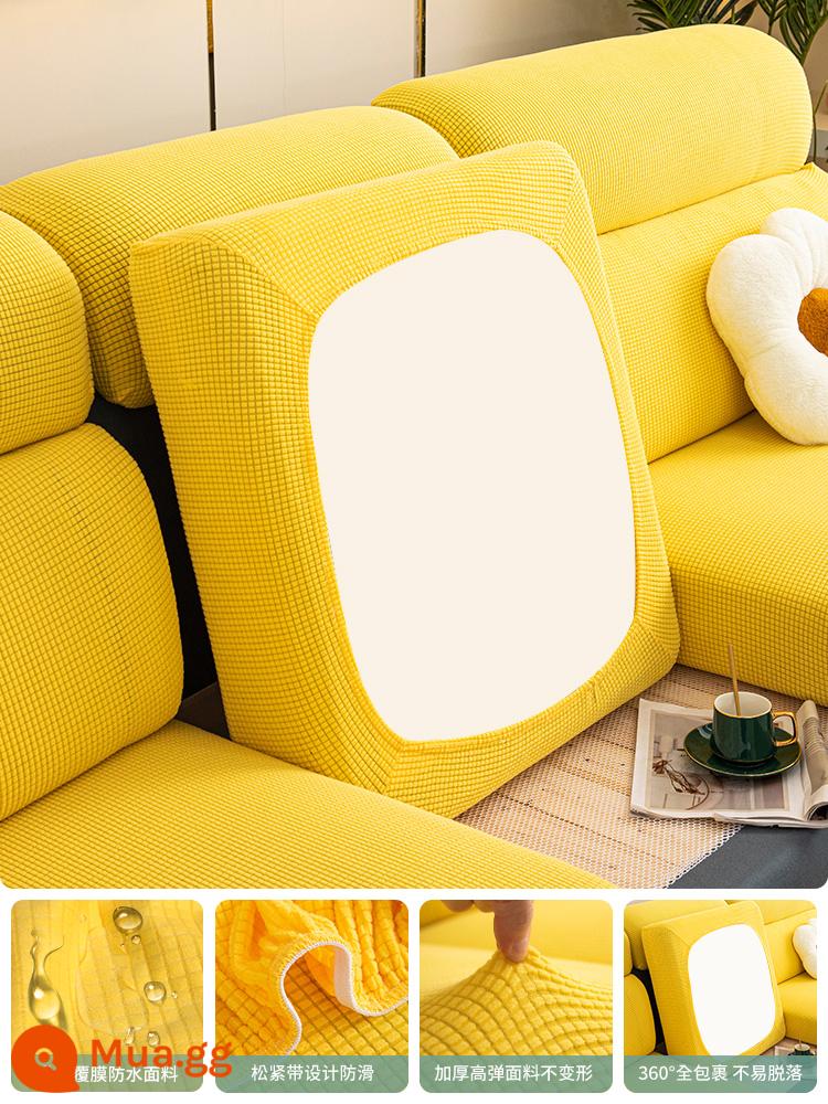 Bọc ghế sofa đa năng bao gồm tất cả bốn mùa phổ quát không cần đo tựa đầu tựa lưng bao đàn hồi đệm ghế bọc ghế sofa - Không thấm nước-vàng