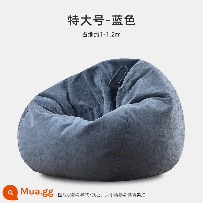 Ghế sofa lười có thể nằm và ngủ trên chiếu tatami túi đậu đơn ban công ghế tựa thư giãn ký túc xá phòng ngủ ghế sofa nhỏ - Màu xanh cực lớn [lớp lót độc lập]