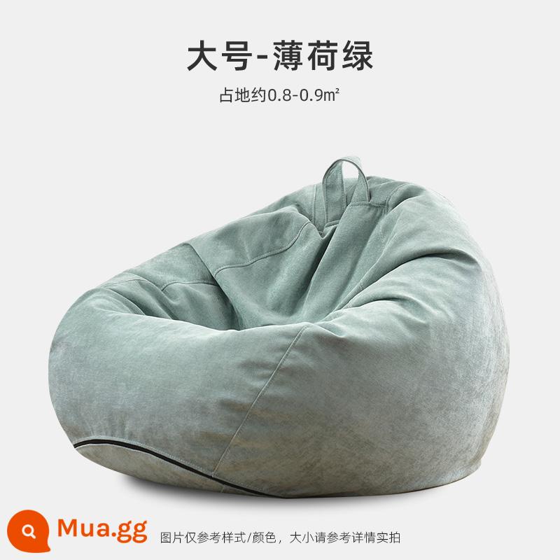 Ghế sofa lười có thể nằm và ngủ trên chiếu tatami túi đậu đơn ban công ghế tựa thư giãn ký túc xá phòng ngủ ghế sofa nhỏ - Xanh bạc hà lớn [Lớp lót độc lập]