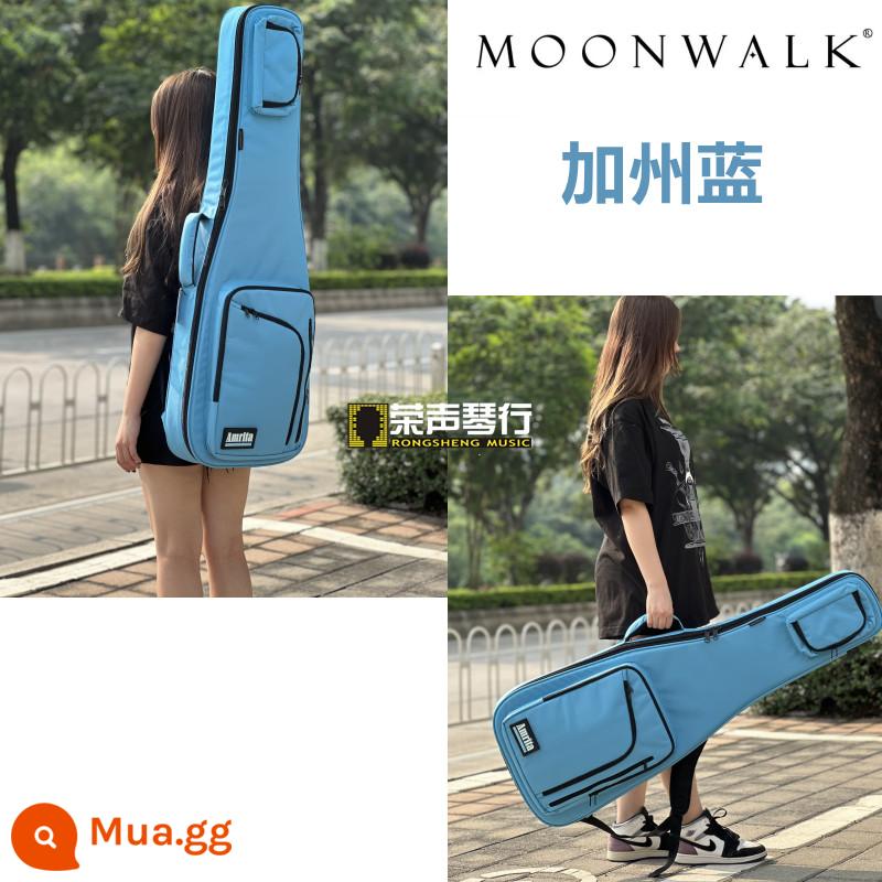 MOONWALK Đơn Giản Đơn Giản Dòng Đàn Guitar Điện Bass Điện Dân Gian Acoustic Buổi Biểu Diễn Túi Ba Lô - Alita Series [Túi đàn guitar điện màu xanh California] dày