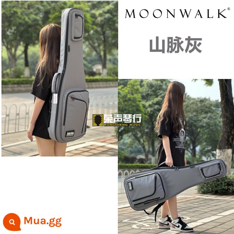 MOONWALK Đơn Giản Đơn Giản Dòng Đàn Guitar Điện Bass Điện Dân Gian Acoustic Buổi Biểu Diễn Túi Ba Lô - Alita Series [Túi đựng đàn guitar điện màu xám núi] dày hơn