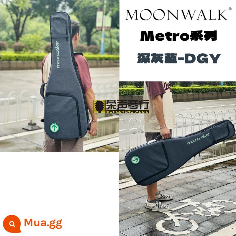 MOONWALK Đơn Giản Đơn Giản Dòng Đàn Guitar Điện Bass Điện Dân Gian Acoustic Buổi Biểu Diễn Túi Ba Lô - Metro Series Compact [Túi biểu diễn âm trầm màu xám đậm màu xanh]