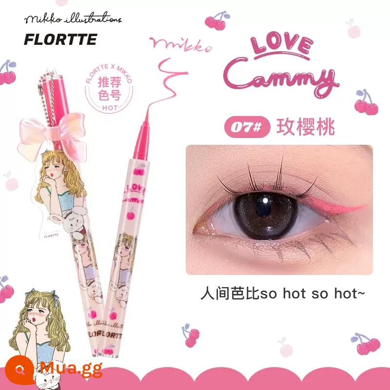 FLORTTE Flower Loria Nằm Tằm Bút 04 Hoa Rơi Leah Bút Kẻ Mắt Cực Mịn Xuống Đường Viền Bút Keo Bóng - vàng nhạt