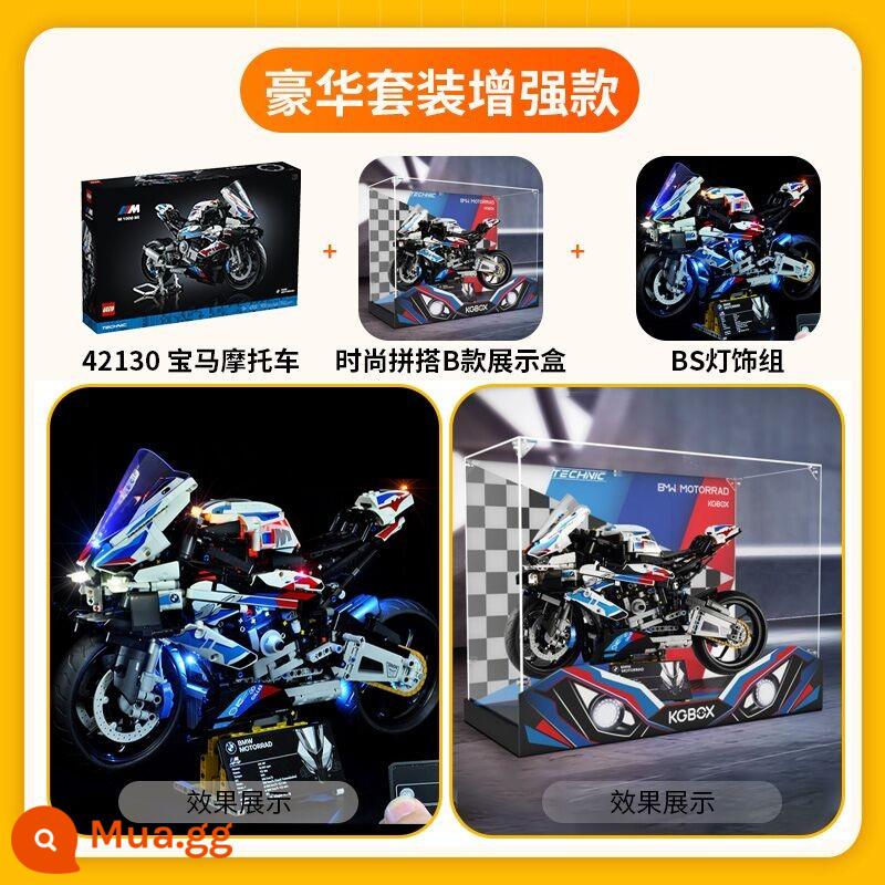 Lego 42130 Xe Máy BMW M1000RR Nhóm Máy Công Nghệ Khối Xây Dựng Đồ Chơi Lắp Ráp Quà Tặng Giáng Sinh - Gói 5: Xe máy BMW + đèn điều khiển từ xa + màn hình hiển thị, không kèm quà tặng