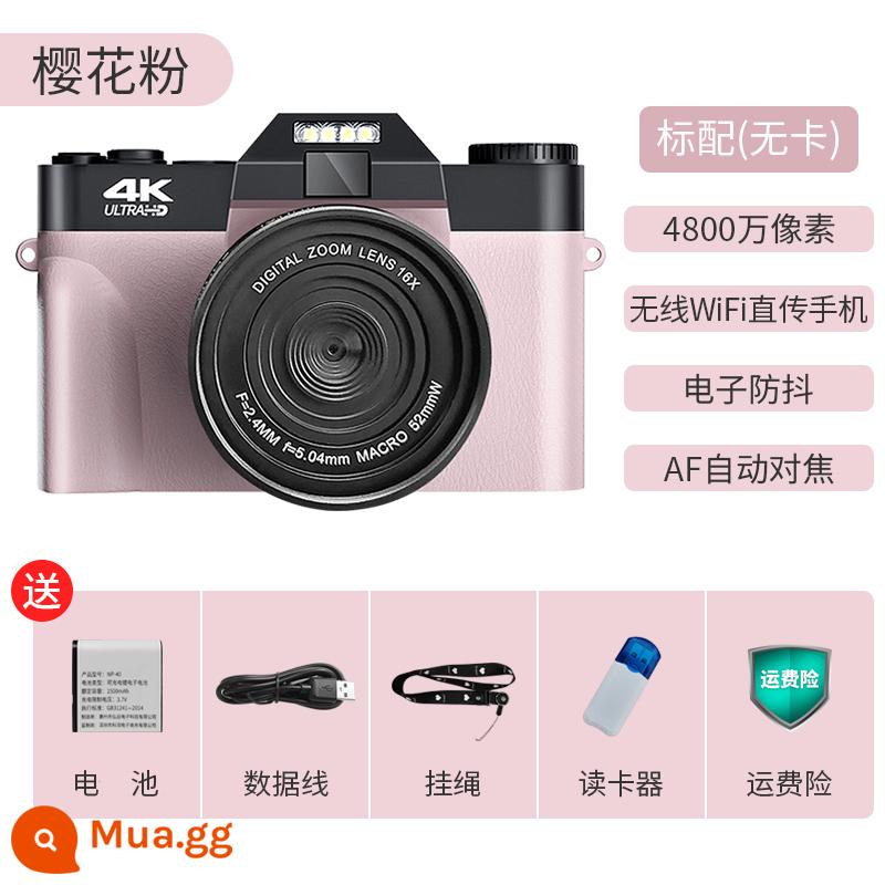 HD máy ảnh kỹ thuật số nhập học sinh viên -Cô gái Single Vlog Selfie 4K Micro -single Eye Camera camera du lịch di động máy ảnh du lịch di động - Bột Sakura (tiêu chuẩn không có thẻ)