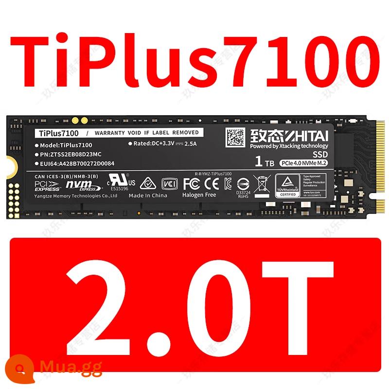 Zhitai ZhiTai TiPlus7100 1T SSD Ổ cứng thể rắn Zhitai Yangtze River Storage PCIe4.0 1TB - Gói máy tính để bàn TiPlus7100[2.0T]