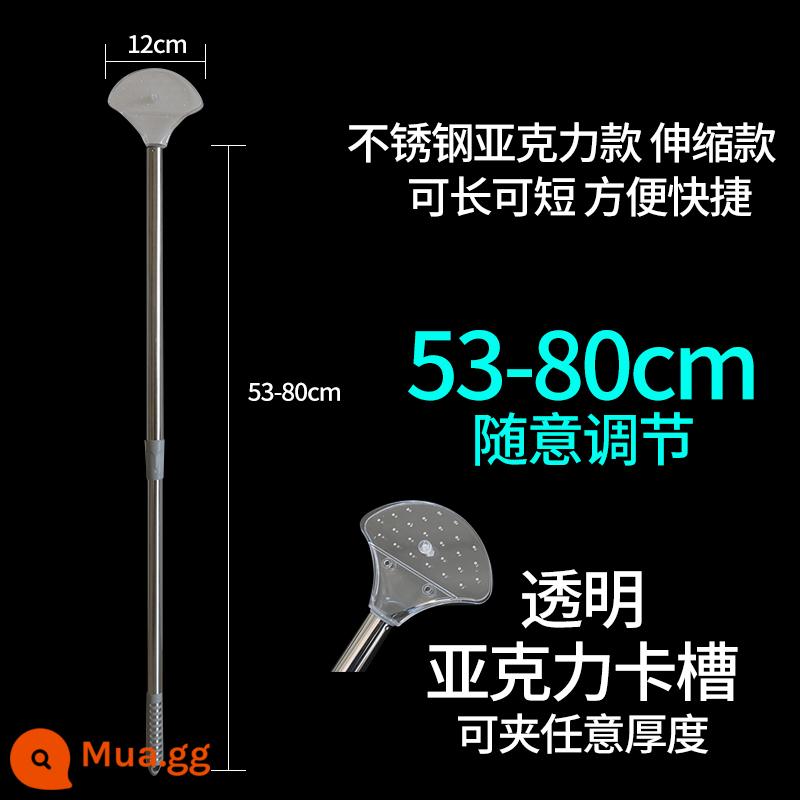 Cột kính thiên văn cầm tay đón và trả bảng quảng cáo trưởng nhóm giám hộ lớp dạy kèm mẫu giáo trường tiểu học cuộc họp thể thao tùy chỉnh bảng lớp - Cột thép không gỉ có thể thu vào acrylic