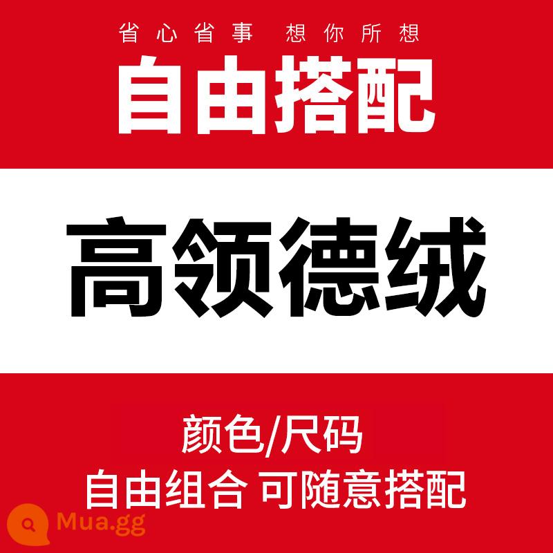 Áo sơ mi nam có đáy bằng nhung cao cấp nửa cổ áo mùa đông ấm áp Áo thun làm nóng hai mặt cộng với nhung dày bên trong quần áo mùa thu - Kết hợp miễn phí 2 món [tay áo dài nhung hai mặt cổ cao]