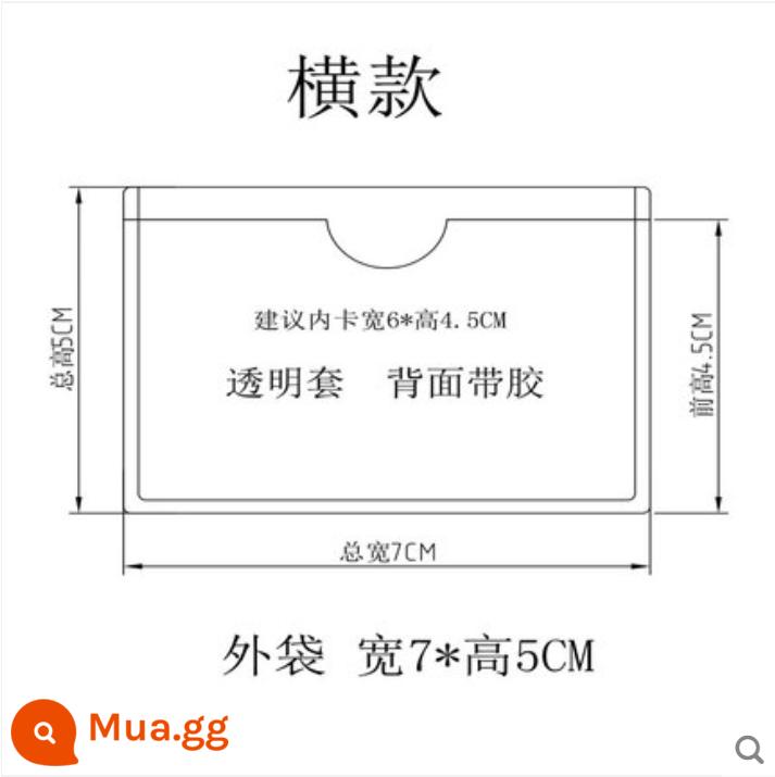 Backing Vật liệu Túi dán nhãn có thể được tuân thủ để niêm phong công tắc hàng tuần tự chuyển đổi thẻ bằng tay áo Vật liệu bằng nhựa - Kiểu ngang 7*5cm 10 miếng