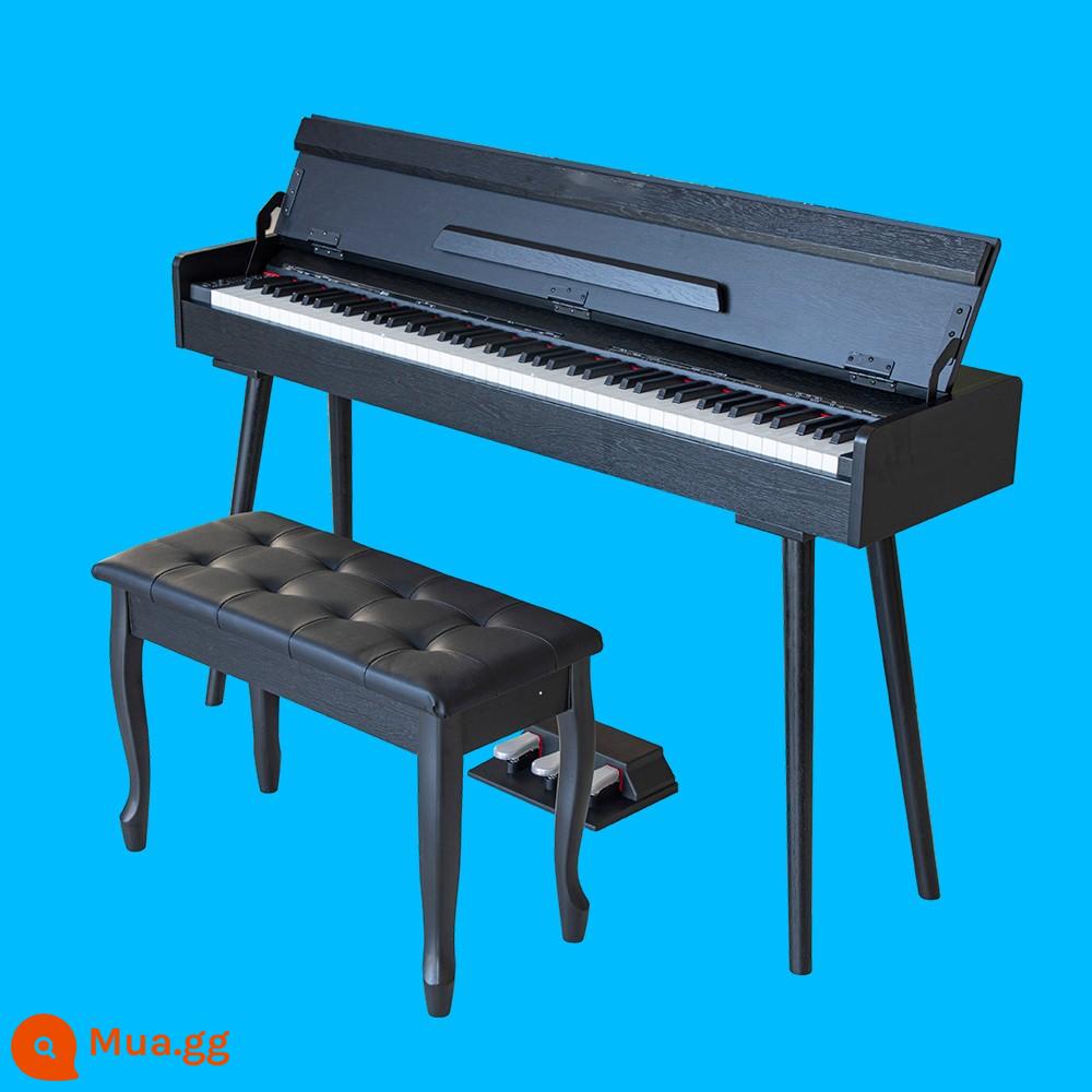 Bàn Schumanjia Đàn Piano Ngăn Kéo Gỗ Chắc Chắn Đàn Piano Điện Tử Búa 88 Phím Cho Người Lớn, Trẻ Em, Người Mới Bắt Đầu, Di Động - (Có nắp) Heavy Hammer Black + Ghế đẩu Sản phẩm mới