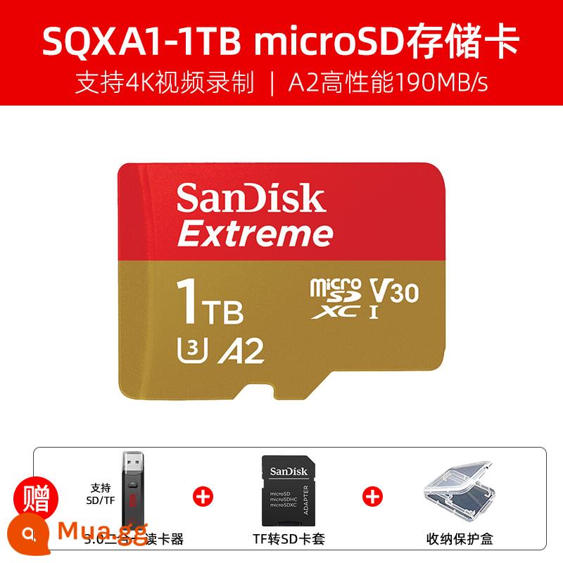 Thẻ nhớ SanDisk1t thẻ tf thẻ nhớ 1tb thẻ nhớ microsd tốc độ cao chuyển đổi thẻ nhớ điện thoại di động thẻ sd 2t - Đầu đọc thẻ hai trong một SQXA1-1TB+3.0