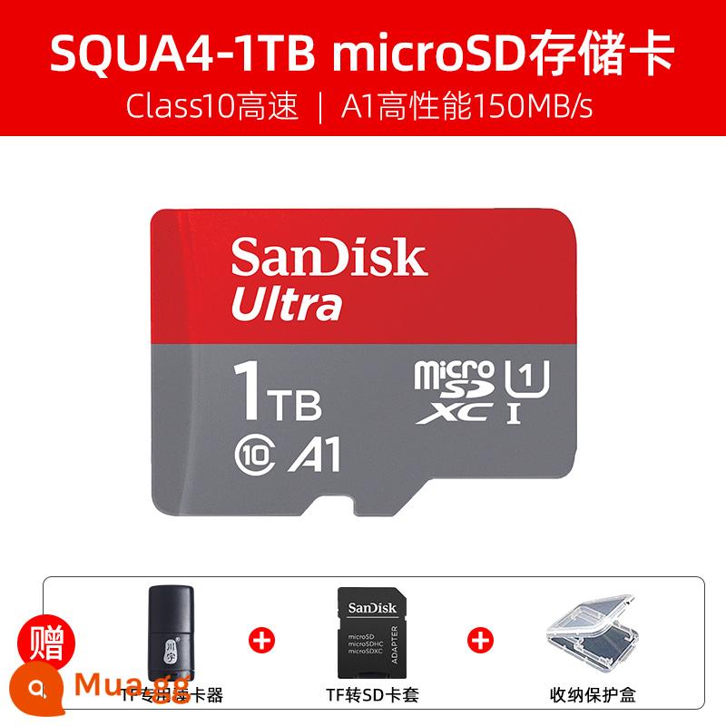 Thẻ nhớ SanDisk1t thẻ tf thẻ nhớ 1tb thẻ nhớ microsd tốc độ cao chuyển đổi thẻ nhớ điện thoại di động thẻ sd 2t - Đầu đọc thẻ SQUA4-1TB+