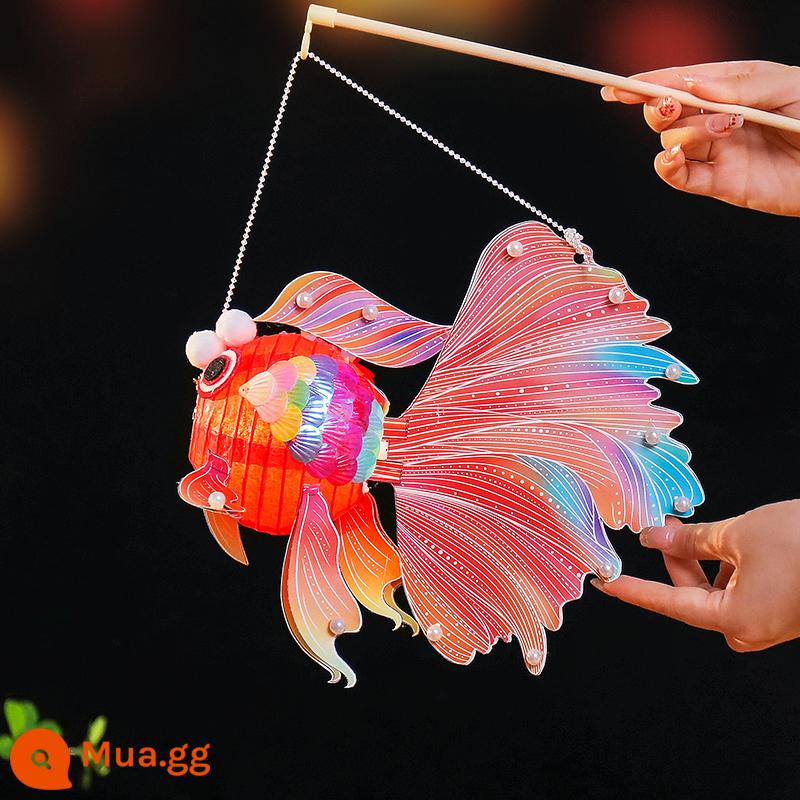 Năm Mới 2024 Rồng Năm Mới Aoyu Lễ Hội Đèn Lồng Handmade DIY Năm Mới Trẻ Em Di Động Dạ Quang Đèn Lồng - DIY Thịnh Vượng Hàng Năm-Đèn Cá Koi