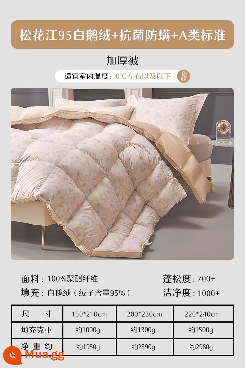 Goose quay của Mercury đã giảm xuống bởi 95 White Goose Velvet Winter đã bị dày lên bởi chiếc chăn mùa xuân và mùa thu vào mùa đông và điều hòa không khí ấm áp. - Chăn bông dày [95% lông ngỗng trắng Songhuajiang + Tiêu chuẩn loại A]