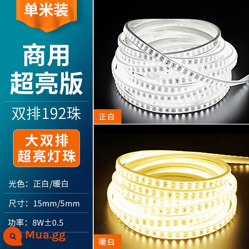 Edron LED Dải Đèn Trần Phòng Khách Siêu Sáng Miếng Dán Nhà Dải Dài 220V 3 Màu Dây Đổi Màu Đèn - [Chip sáng] 2835-192 hạt, cứ 10 mét lại có một phích cắm