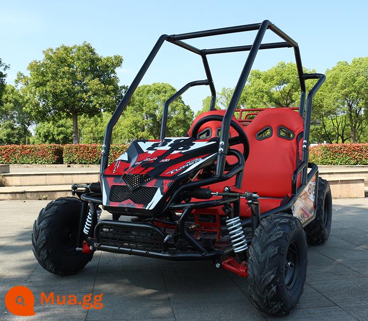 Trẻ em điện nhỏ kart bốn bánh xe bãi biển địa điểm giải trí dành cho người lớn cạnh tranh drift off-road đầu máy - Phiên bản cho thuê điện đôi có đèn màu và hẹn giờ âm thanh