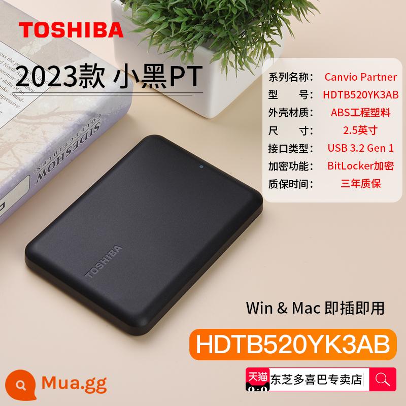 Ổ cứng di động Toshiba 1t a3 màu đen mới đọc ghi tốc độ cao ổ cứng di động dung lượng lớn dùng được cho máy tính Apple - [2TB] Matte PT Black (Mac & Win Plug and Play)