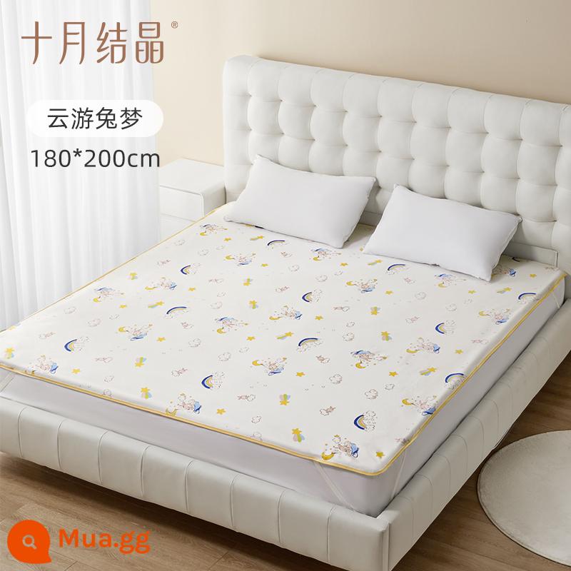 Tấm lót tã cho bé pha lê tháng 10, miếng lót kinh nguyệt dành cho người lớn dành cho người lớn, nệm kinh nguyệt, cotton nguyên chất có thể giặt được, kích thước lớn - Giấc Mơ Thỏ kích thước lớn 180*200cm